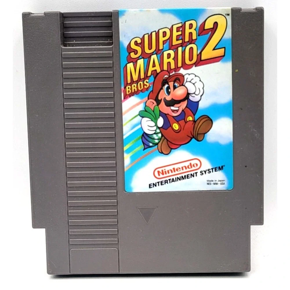 Super Mario Bros. 2 (Nintendo NES,‎ 1985) NES Tested & Works